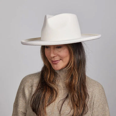 Hudson White Pencil Rim Felt Fedora